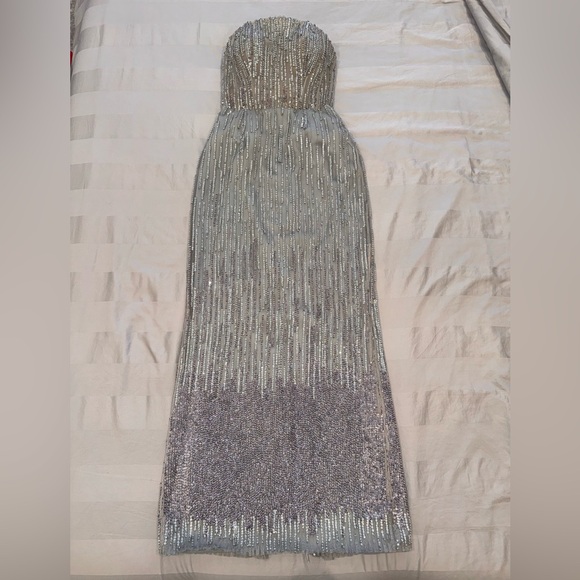 Silver Sequin Gown - Picture 1 of 17
